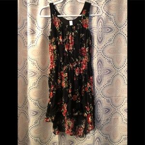 Black Lace Flower Dress